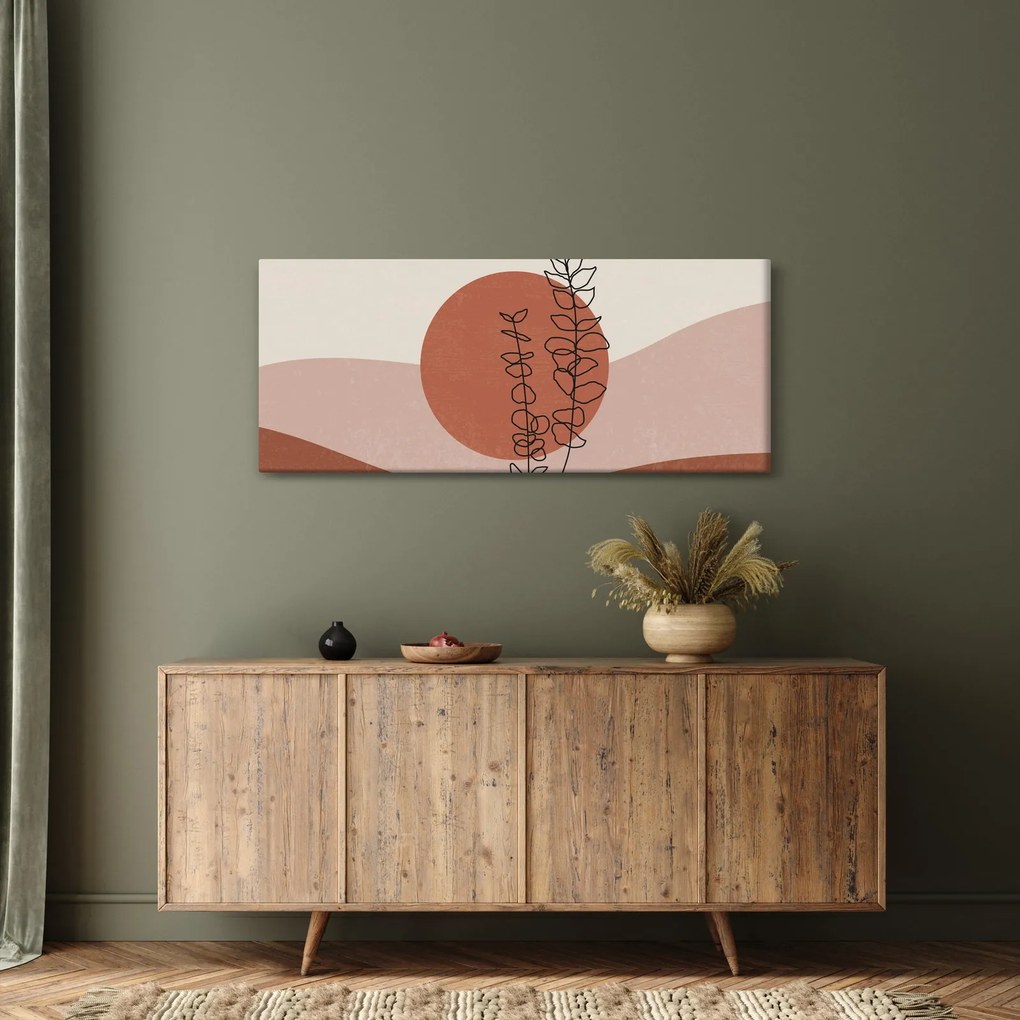 Tablou - Boho frunze N⁰1 (120x50 cm)