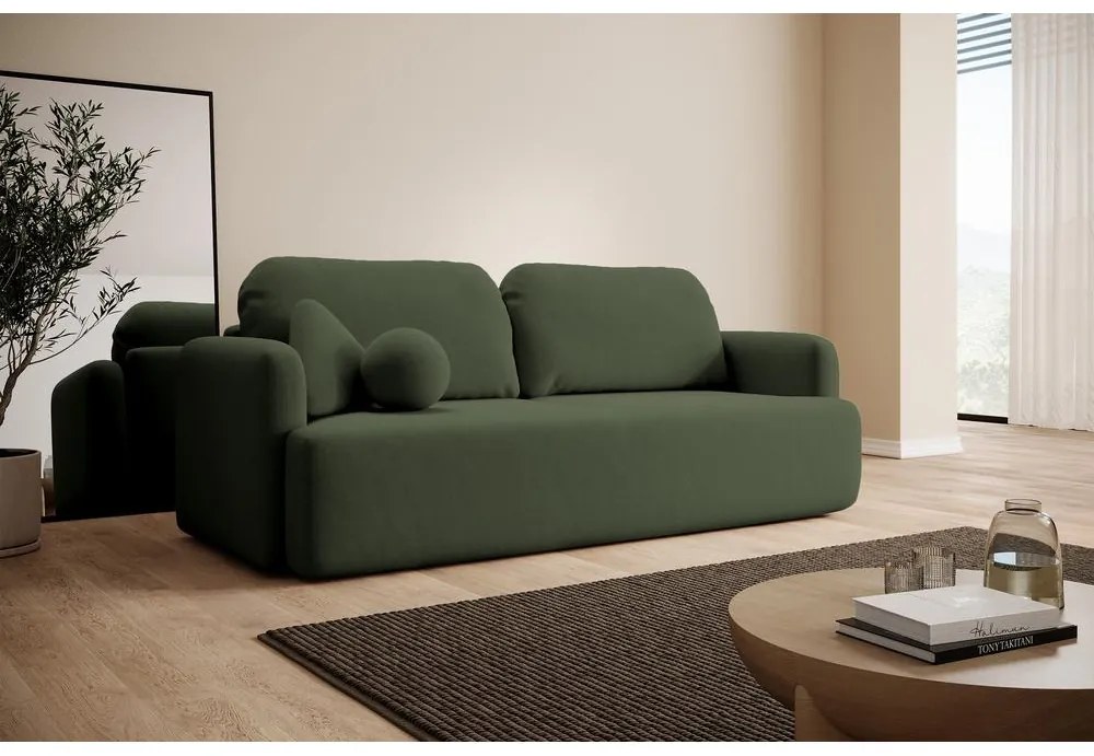 Canapea trei locuri Linaki  (verde + negru). 1099811