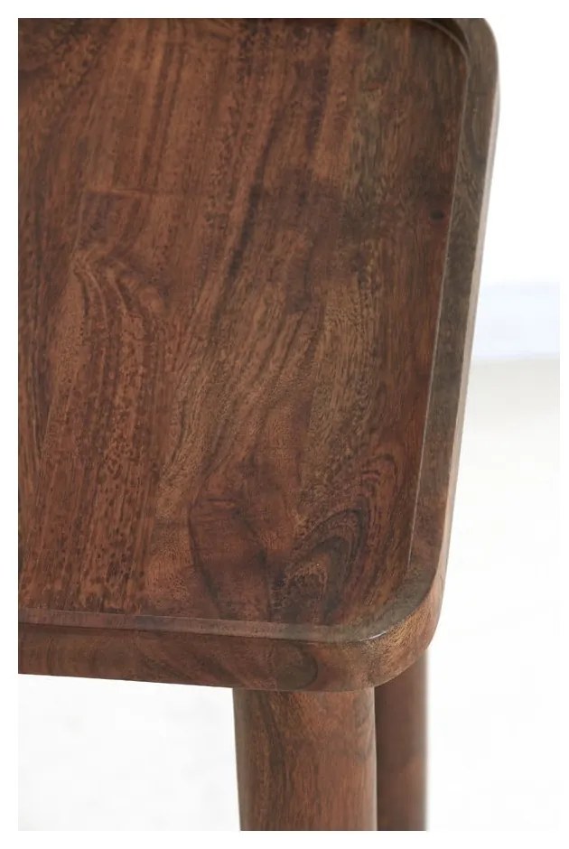 Măsuță auxiliară din lemn masiv de acacia 42x42 cm Qiano – Light &amp; Living