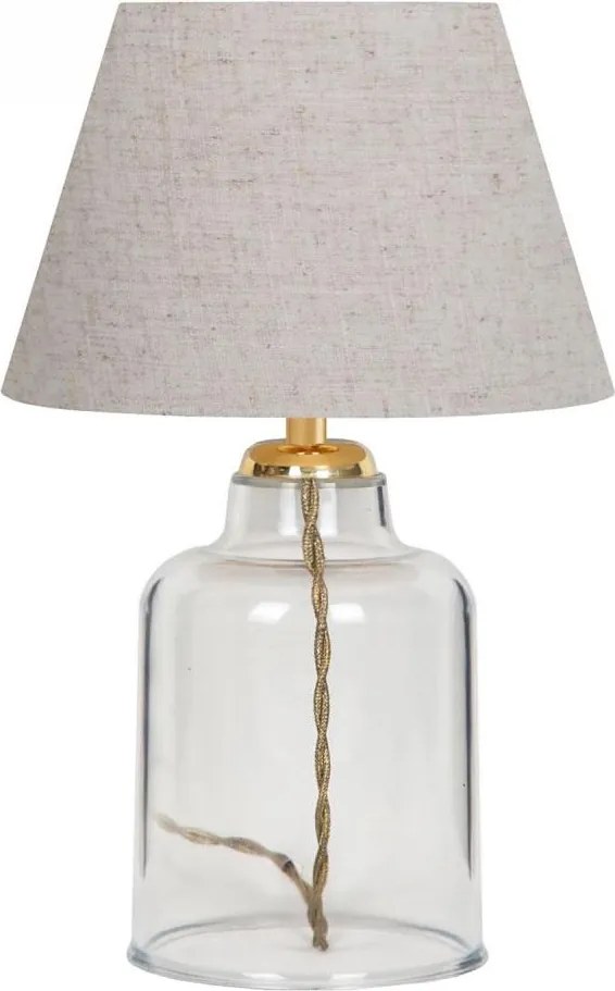 Lampă de masă AYD, 1xE27/40W/230V, gri/transparentă