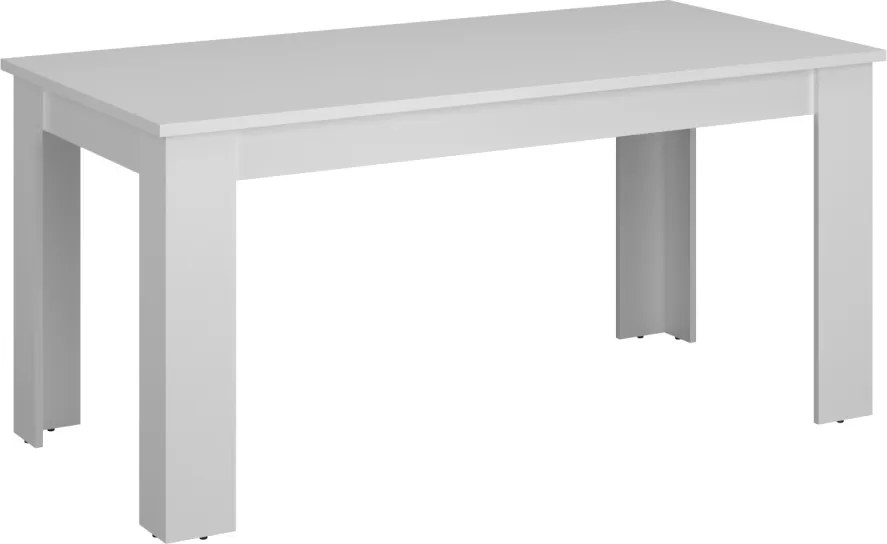 Masă dining extensibilă, albă, 160-210x90 cm, ERODIN