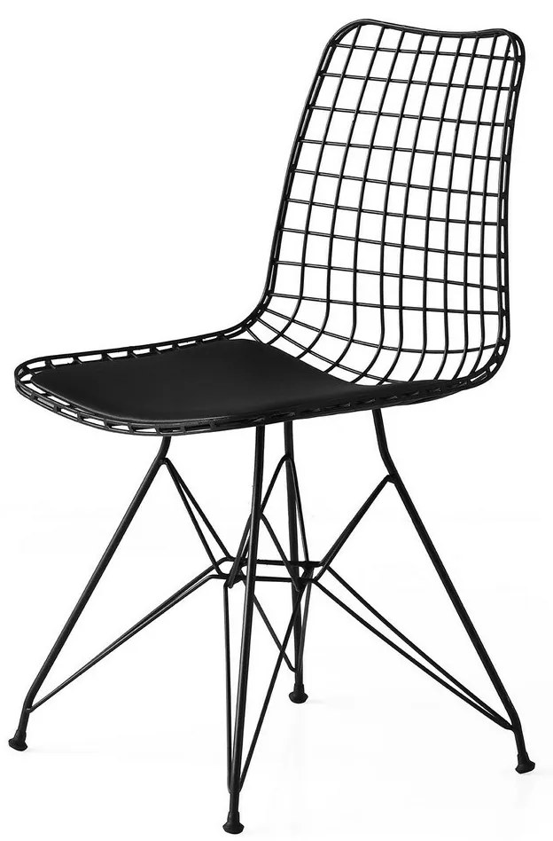 Set de scaune de sufragerie Tivoli Black, 2 bucăți