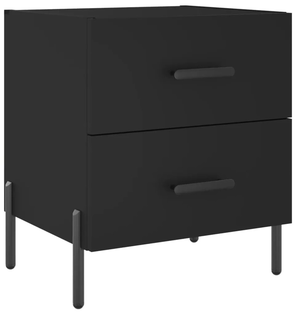 827326 vidaXL Noptieră, negru, 40x35x47,5 cm, lemn compozit