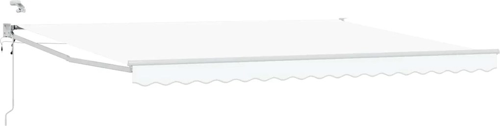 vidaXL Cort electric retractabil Alb 4 × 3 m Poliester cu Acoperire PU