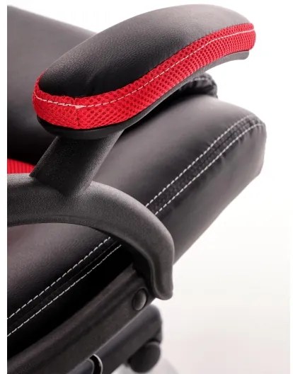 Scaun de birou KENU, negru/roșu