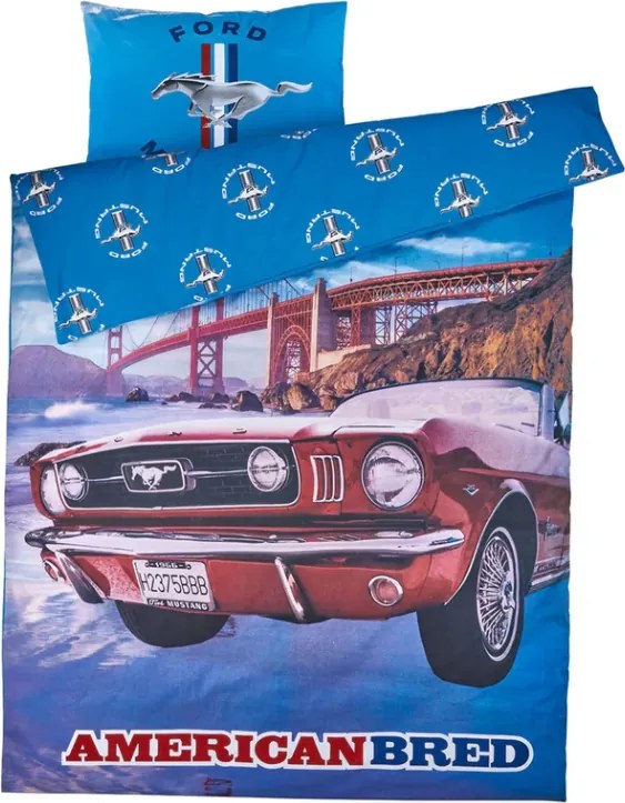 Lenjerie de pat din bumbac 3D MUSTANG LEGEND colorat, 100% bumbac Dimensiune lenjerie de pat: 80 x 80 cm | 135 x 200 cm
