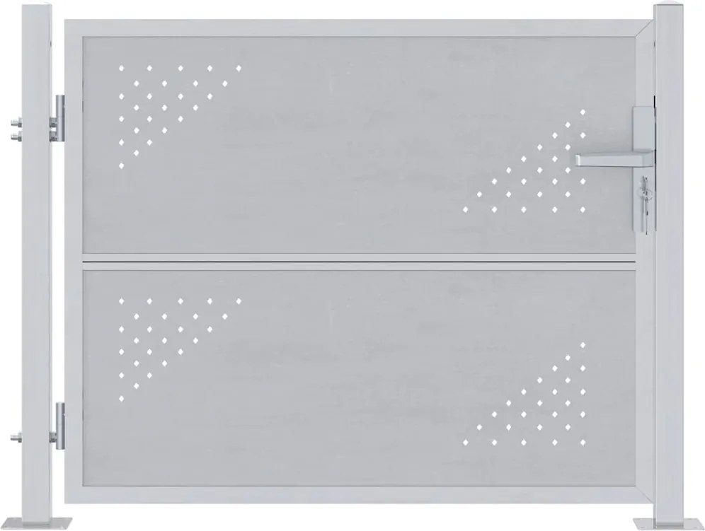 vidaXL Poartă de grădină Argintiu 85 x 70 cm Oţel inoxidabil