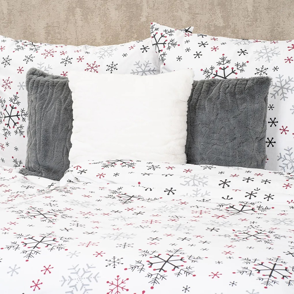 Lenjerie de pat 4Home Snowflakes, din bumbac, 140 x 200 cm, 70 x 90 cm