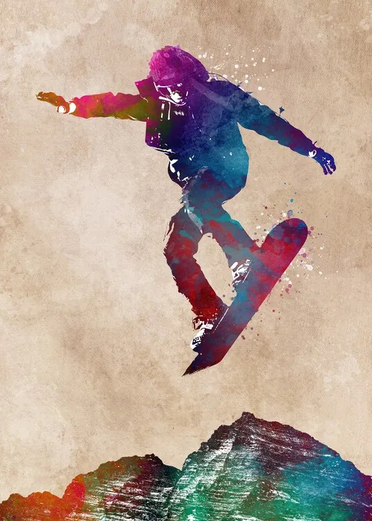 Ilustrație Snowboard Sport Art, Justyna Jaszke