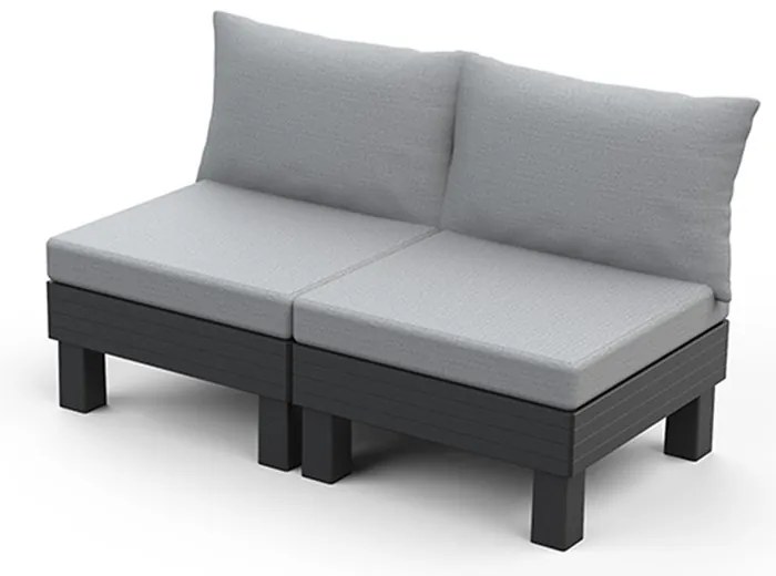 Canapea de grădină Elements cu 2 locuri, grafit