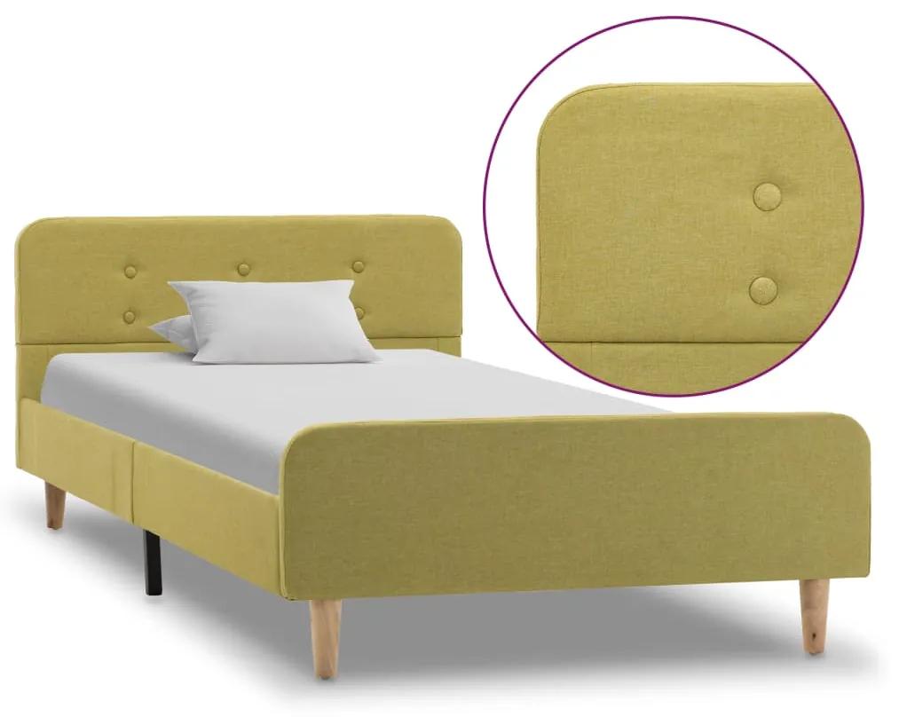 284912 vidaXL Cadru de pat, verde, 90 x 200 cm, material textil