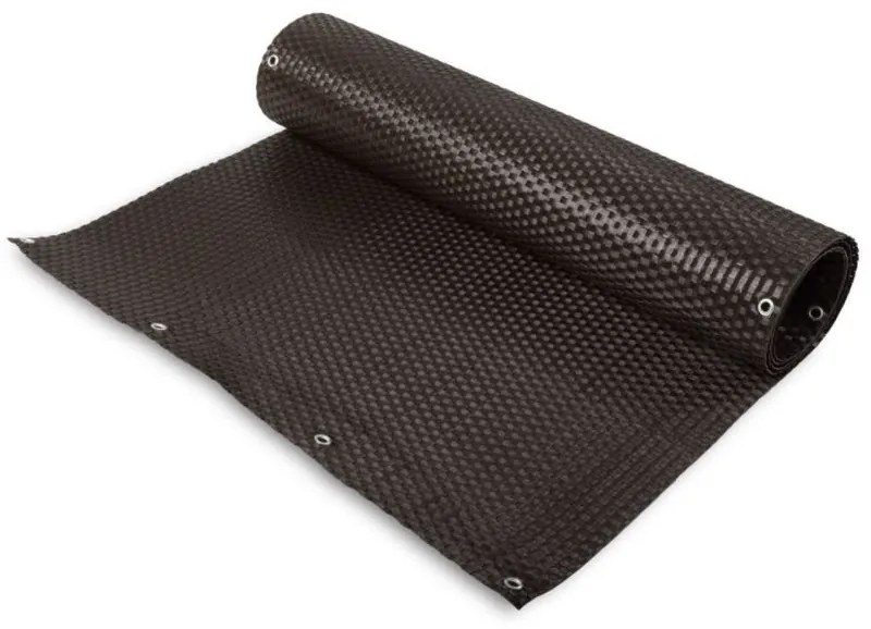 Paravan de balcon din Polyrattan 0,9x3m 1300g/m2 maro închis
