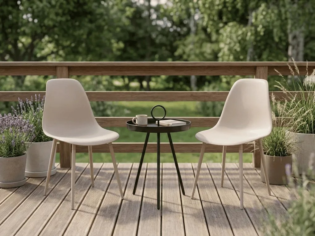 Set de gradina OSAKA SIRVON - 2 scaune si masa rotunda, bej