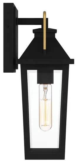 Quoizel QZ-BUCKLEY-S-MBK - Aplica de exterior pentru perete Buckley S 1xE27/40W/230V IP44