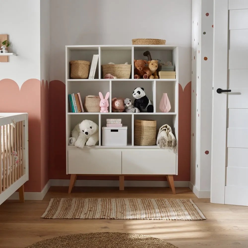 Bibliotecă pentru copii Pinio Swing, 120 x 160 cm, alb