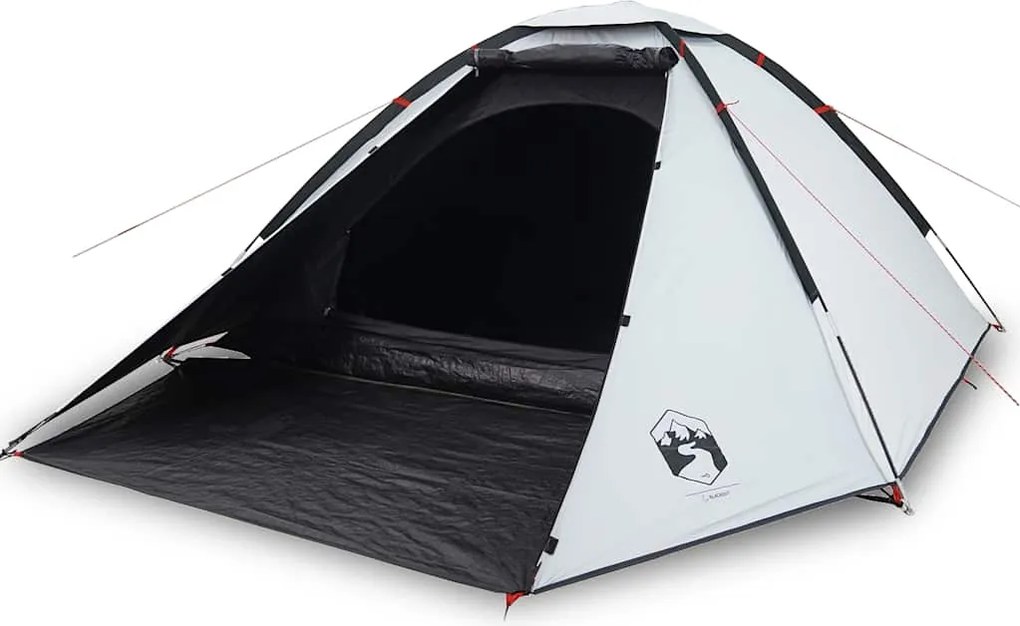 vidaXL Cort camping cupolă 2 persoane alb, țesătură opacă, impermeabil