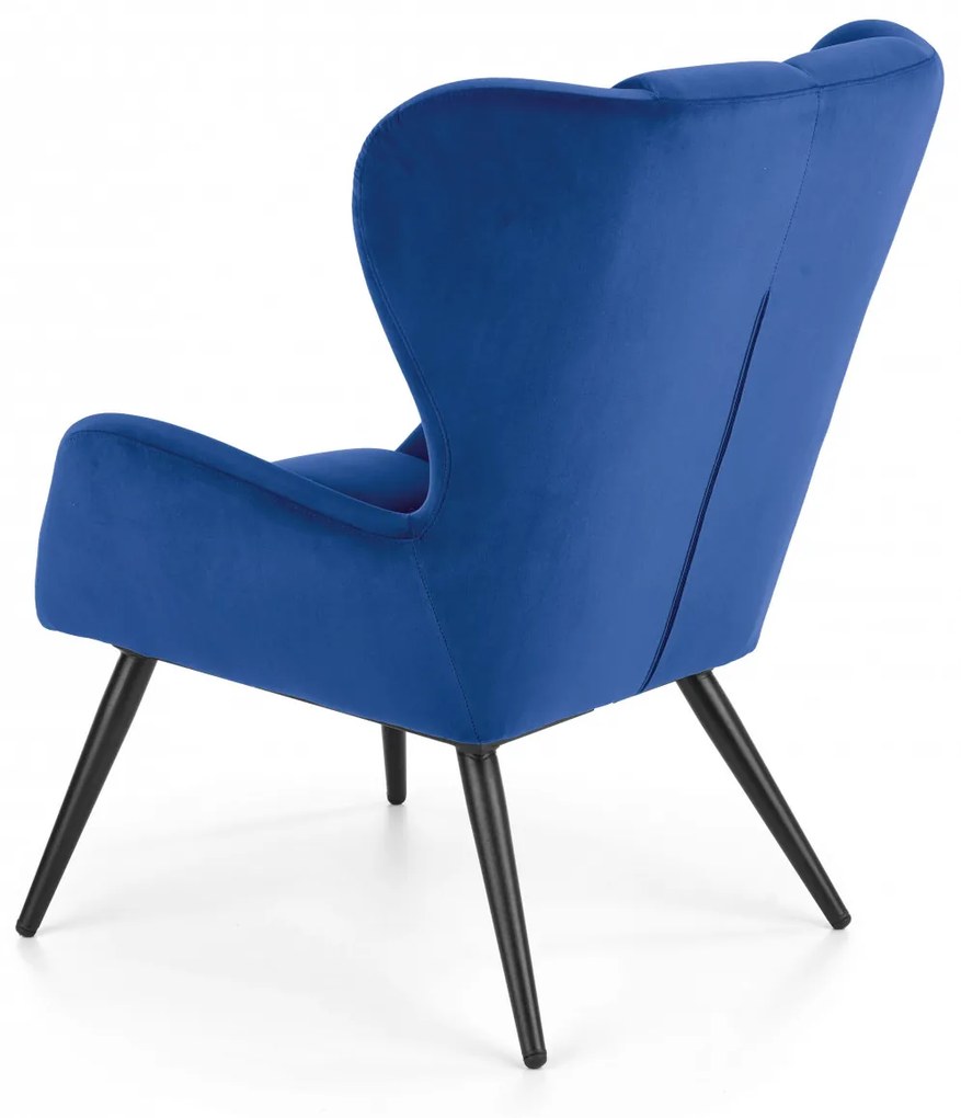 Fotoliu Tyrion velvet bleumarin H91 cm