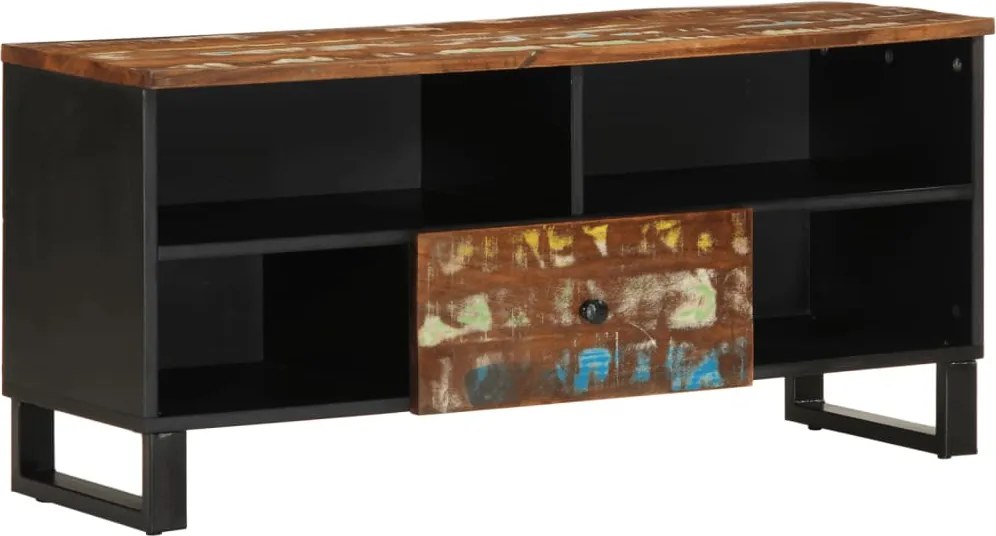 vidaXL Dulap TV, 100x33x46 cm, lemn masiv reciclat&lemn prelucrat