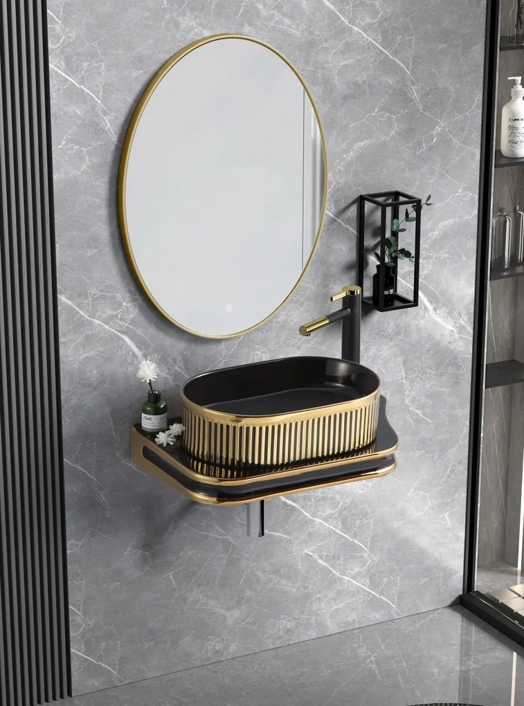 Lavoar Ceramic Premium 044 – 65.5×37×8 cm, Design Modern & Finisaj Lucios