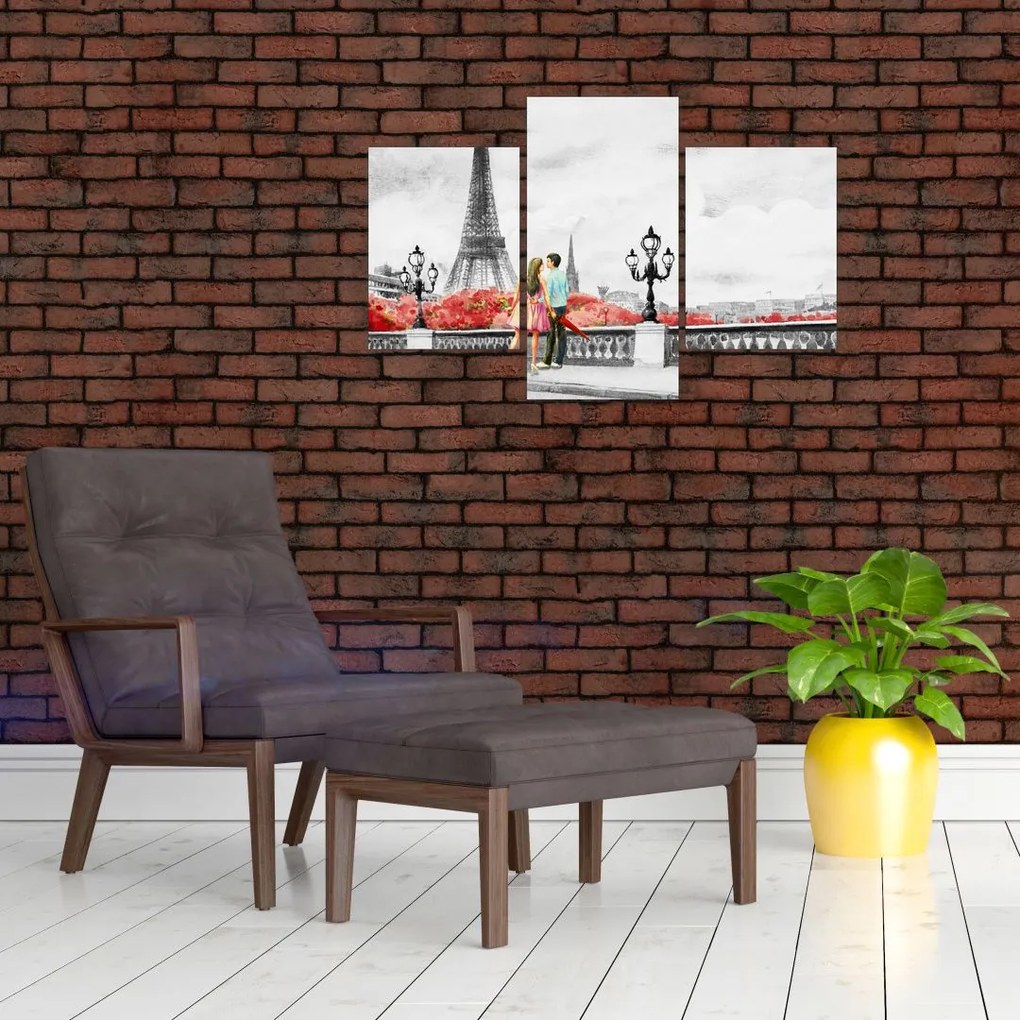 Tablou îndrăgostiții în Paris (90x60 cm)