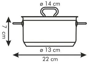 Cratiță cu capac Tescoma HOME PROFI, 14 cm, diam. 14 cm