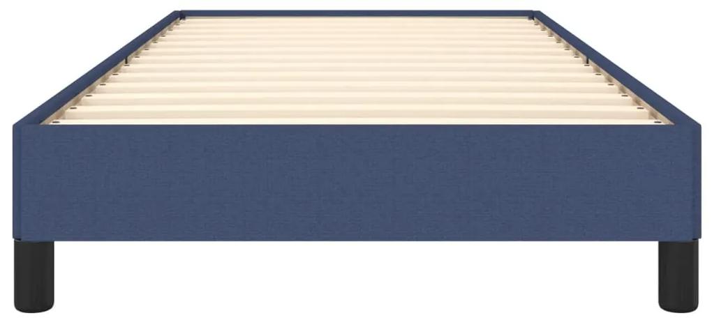 Cadru de pat, albastru, 90 x 200 cm, material textil Albastru, 25 cm, 90 x 200 cm