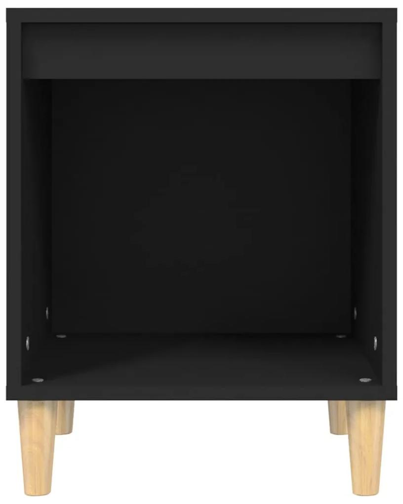 Noptiera, negru, 40x35x50 cm, lemn prelucrat 1, Negru