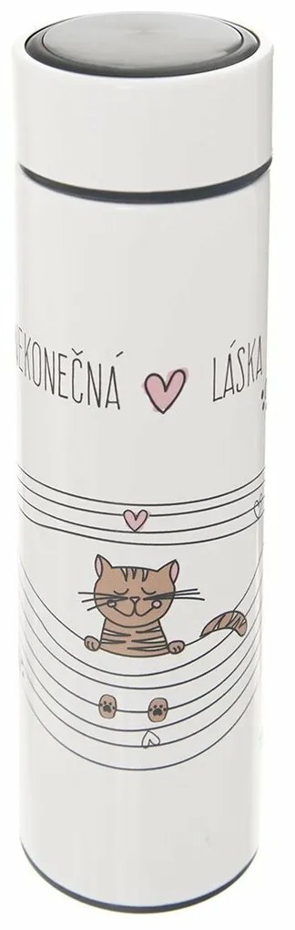 Termos din oțel inoxidabil Orion Infinite love Cat, 0,4 l