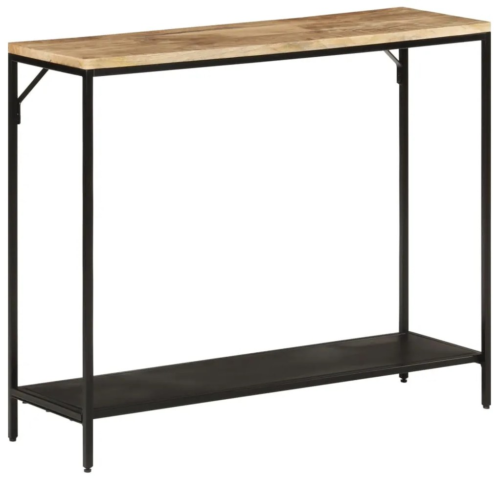 vidaXL Masă consolă, 90x30x75 cm, lemn de mango nefinisat și fier