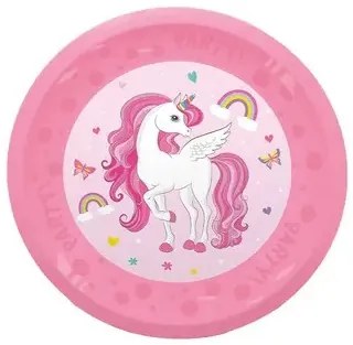 Unicorn Rainbow Colors set de farfurii din plastic micro premium 4 bucăți 21 cm