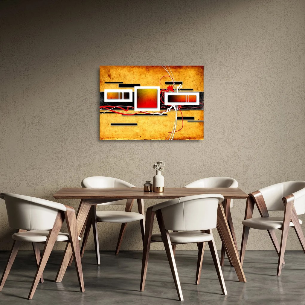 Tablou pe sticlă - Abstract (70x50 cm)