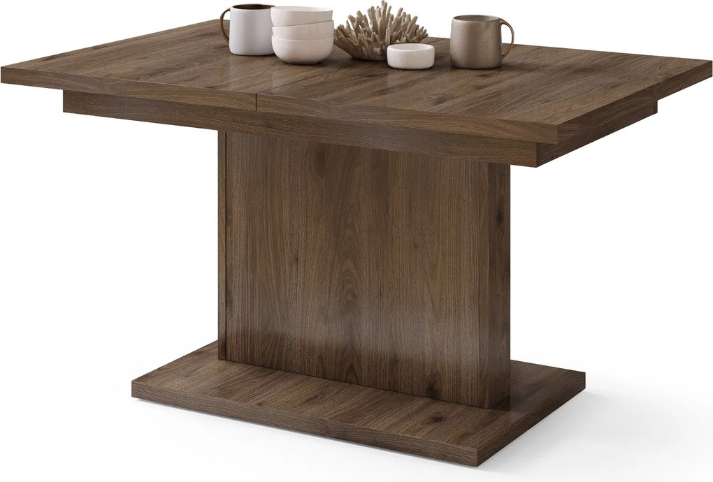 Mazzoni ASTON MINI Nuc Elegant - MĂSUȚĂ DE CAFEA MODERNĂ EXTENSIBILĂ REGLABILĂ PE ÎNĂLȚIME MASĂ TRANSFORMABILĂ