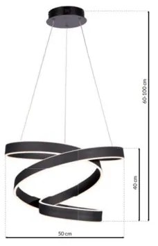 LED Lustră pe cablu ANDROMEDA LED/45W/230V