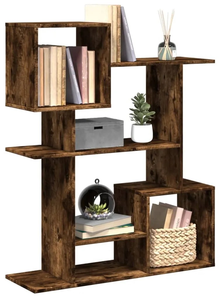 vidaXL Bibliotecă/separator cameră stejar fumuriu 92x29x112 cm lemn