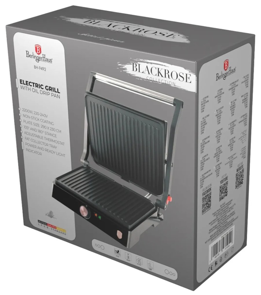 Gratar electric / sandwich maker Black Rose Berlinger Haus BH 9492