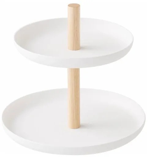 Etajeră din lemn de fag YAMAZAKI Tosca, alb