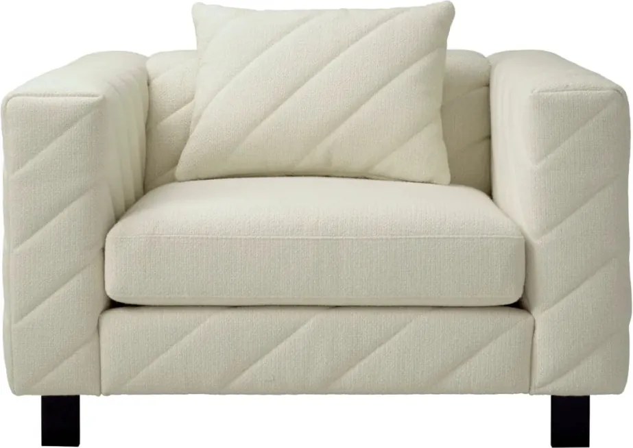 Fotoliu design LUX Avellino, Reve cream