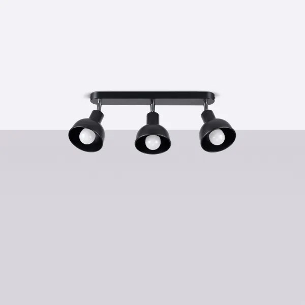 Spot Sollux SL.1318 ELBA 3xE27/15W/230V negru