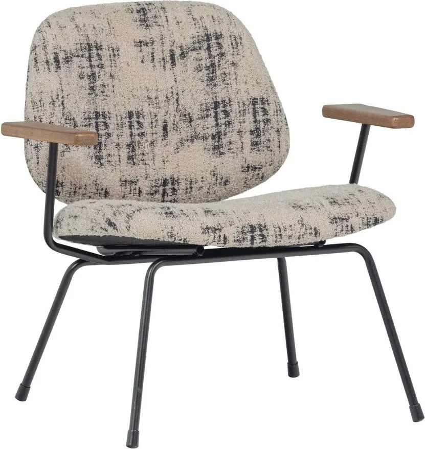 Fotoliu bej cu tapițerie din chenille Aure – WOOOD