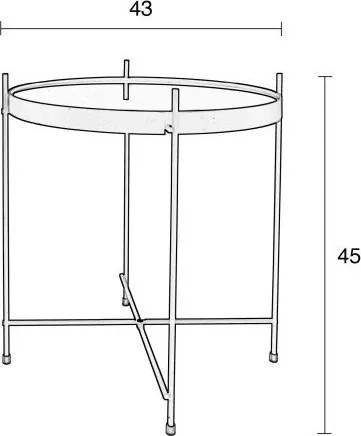 Măsuță Zuiver Cupid, alb