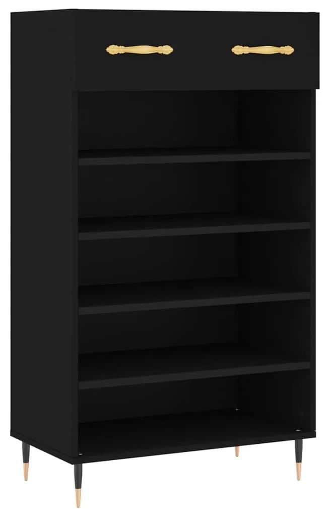 829589 vidaXL Pantofar, negru, 60x35x105 cm, lemn compozit