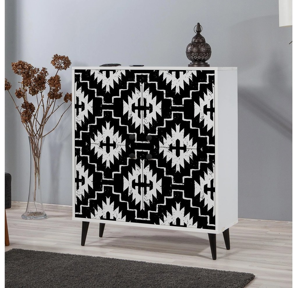 Dulap Mozaic (Alb + Negru). 1088501