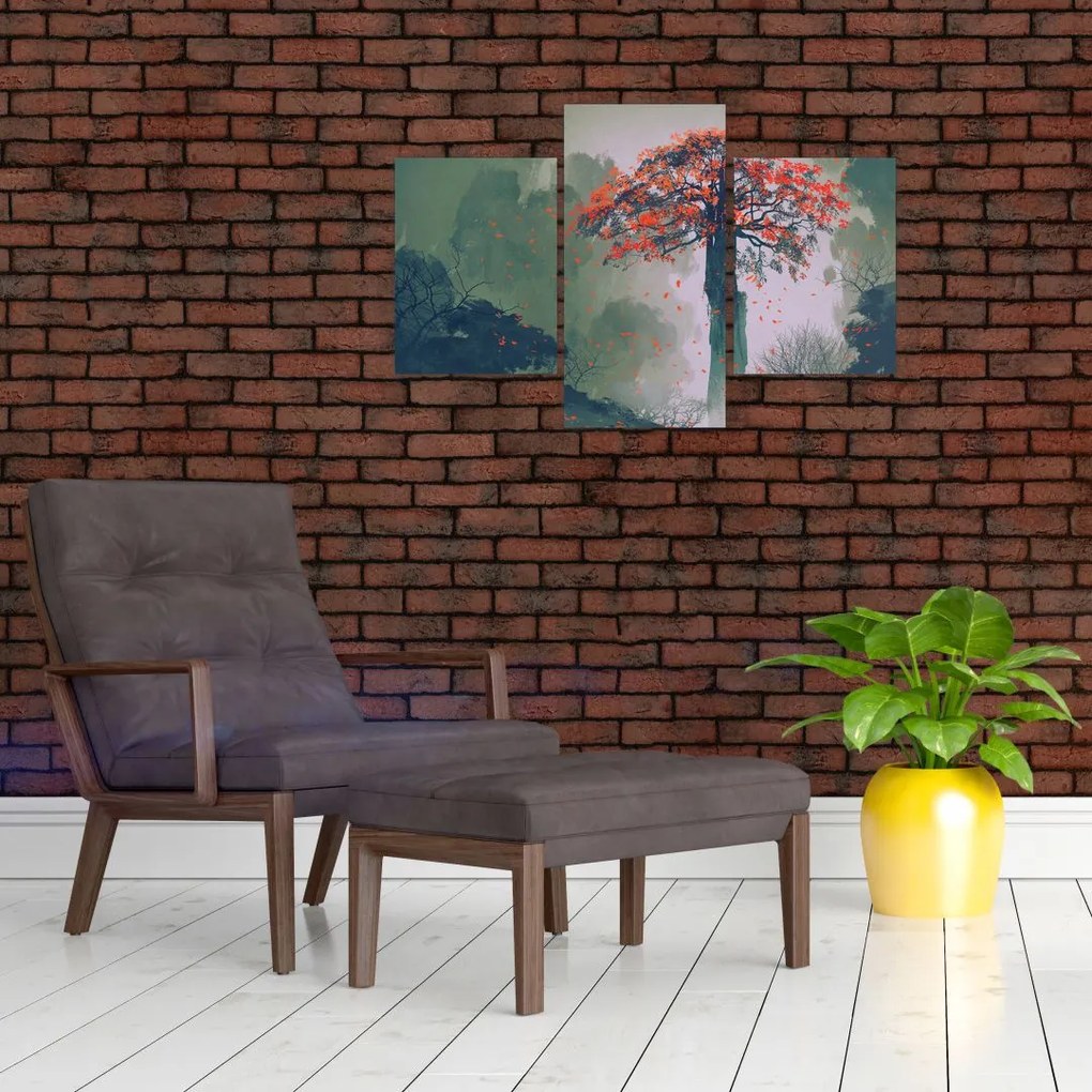 Tablou - Copacul roșu singuratic (90x60 cm)