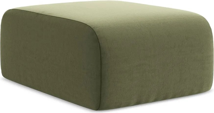 Taburet verde cu tapițerie din catifea Lani – Makamii