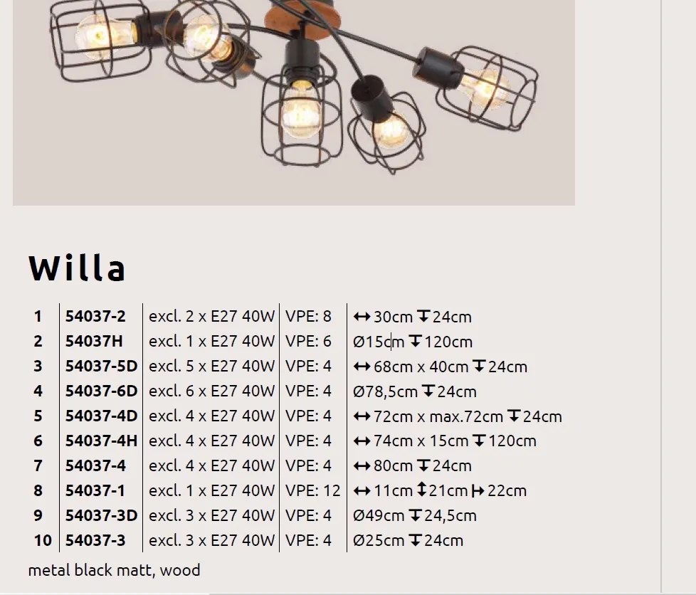 Plafoniera minimalista stil industrial Willa 4