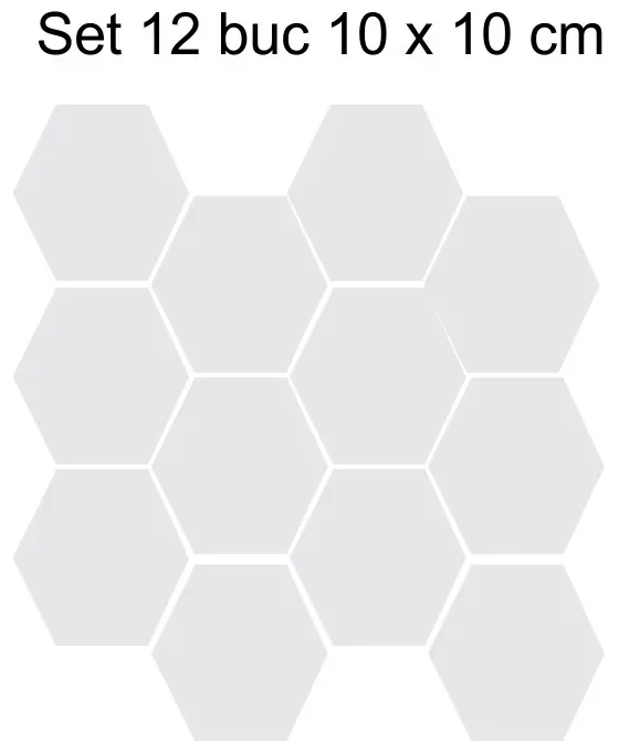 Sticker acrilic 3D Hexagon auriu