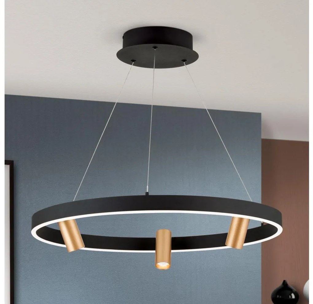 Orion HL 6-1667/3 LED lustr BERLIN, stmívatelný, 50W, 230V, negru/auriu