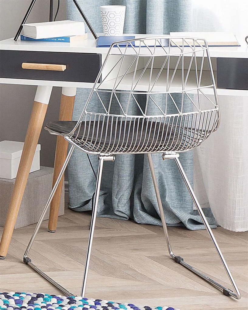 Set 2 buc. scaune pentru sufragerie Harlem (argint). 1009952