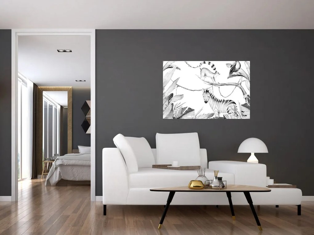 Tablou - Acuarelă Jungla (90x60 cm)