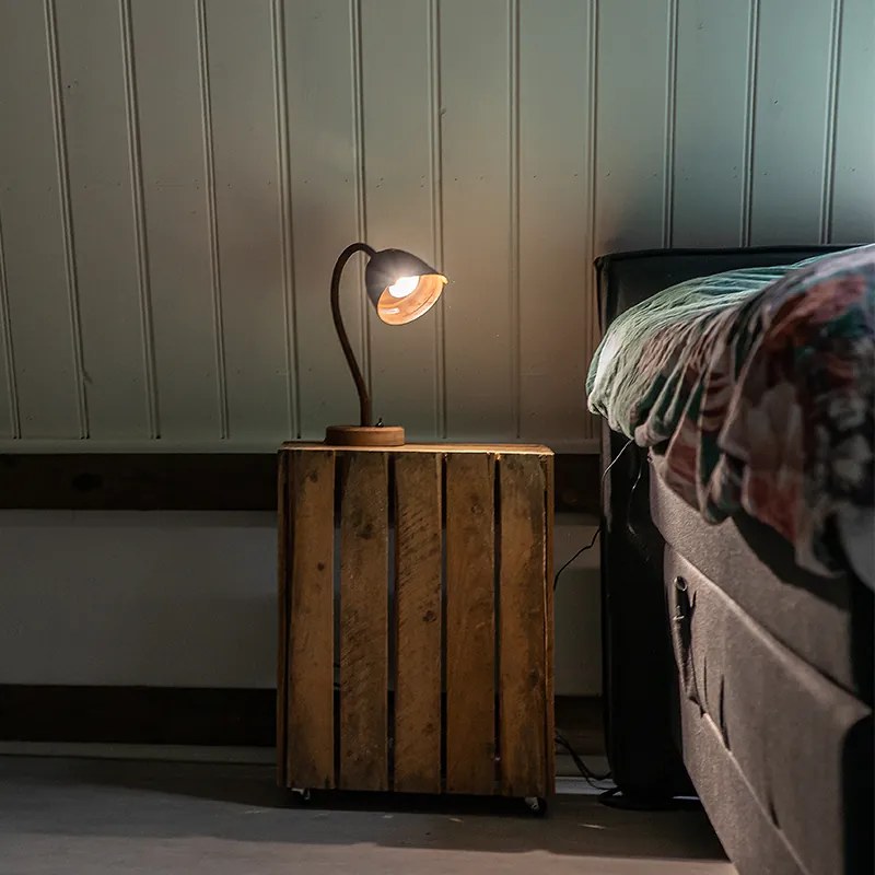 Lampă de masă rustică maro ruginiu - Rax